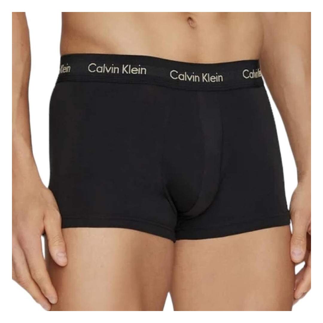 X3 Boxers Noir/Blanc Homme Calvin Klein Jeans Low Rise Trunk 3 - L-2