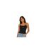Womens/ladies Chest Logo Vest Top Black Kangol-1