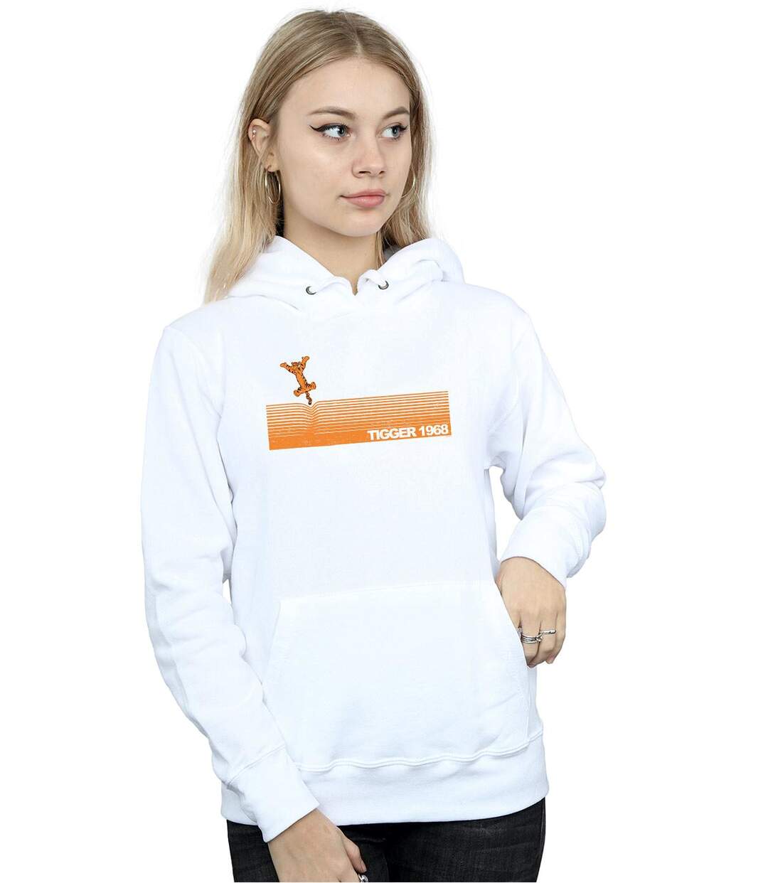 Disney - Sweat à capuche WINNIE THE POOH TIGGER - Femme (Blanc) - UTBI15443-2