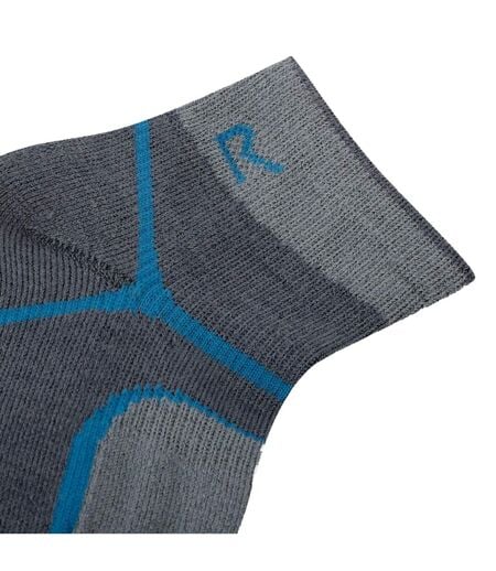 Socquettes Trail Femme Gris Foncé Bleu Orage Regatta