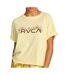 T-shirt Jaune Femme RVCA Retro Floral Ss - M