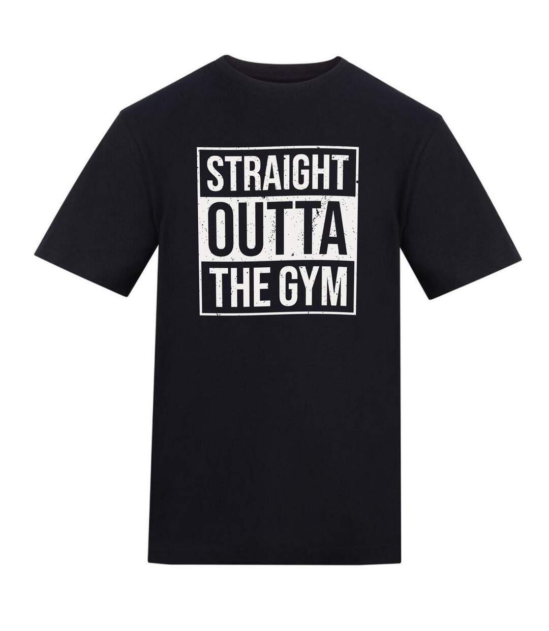 Unisex Adult Straight Outta The Gym T-shirt Black AWD-1