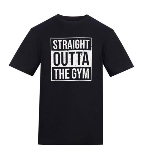 Unisex Adult Straight Outta The Gym T-shirt Black AWD