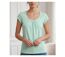 Tee-shirt Mayflower Djibouti4 en coton bio : la douceur du vert sauge et des fronces féminines-1