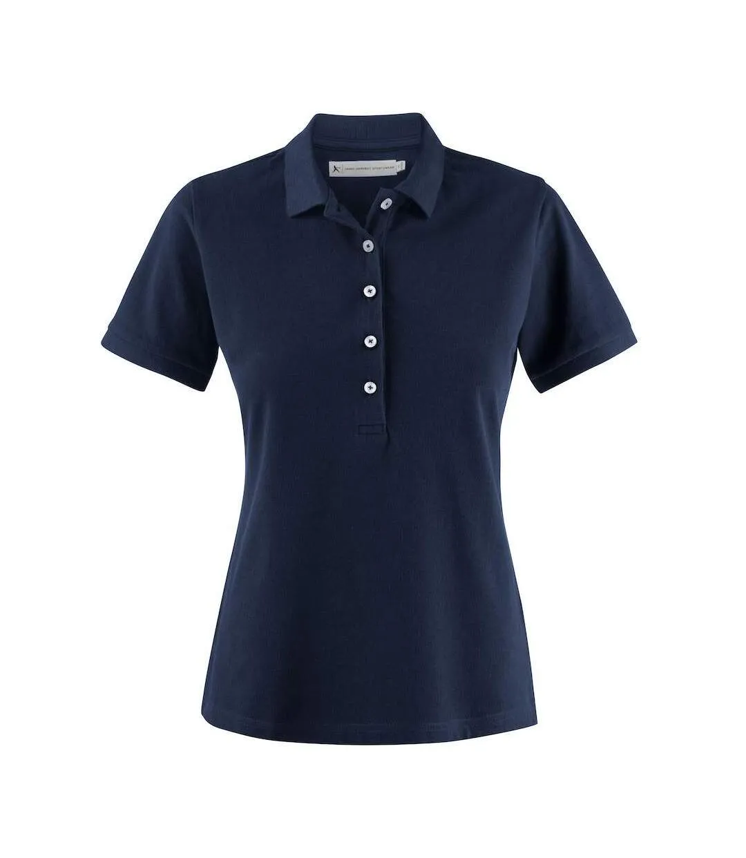 Womens/ladies Sunset Polo Shirt Navy James Harvest-1