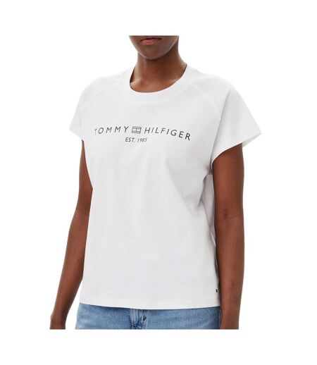 T-Shirt blanc femme tommy hilfiger mdrn - l