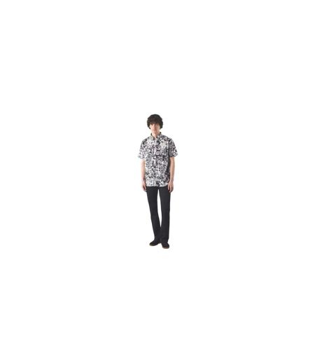 Mens Molineux Regular Short-sleeved Shirt Black White Pretty Green