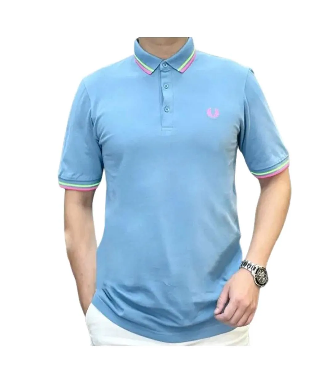Polo Homme Bleu Fred Perry-1