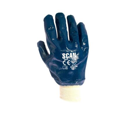 N nitrile knitwrist heavy-duty gloves one size multi colour SCA