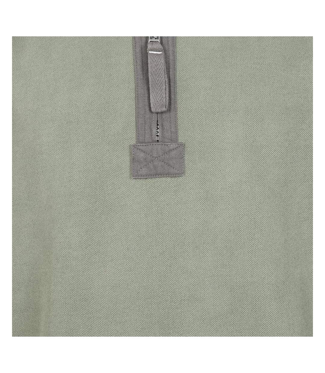 Sweat Motif/style Panneau Contrasté Homme Vert Kaki Lazy Jacks-3