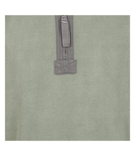 Sweat Motif/style Panneau Contrasté Homme Vert Kaki Lazy Jacks