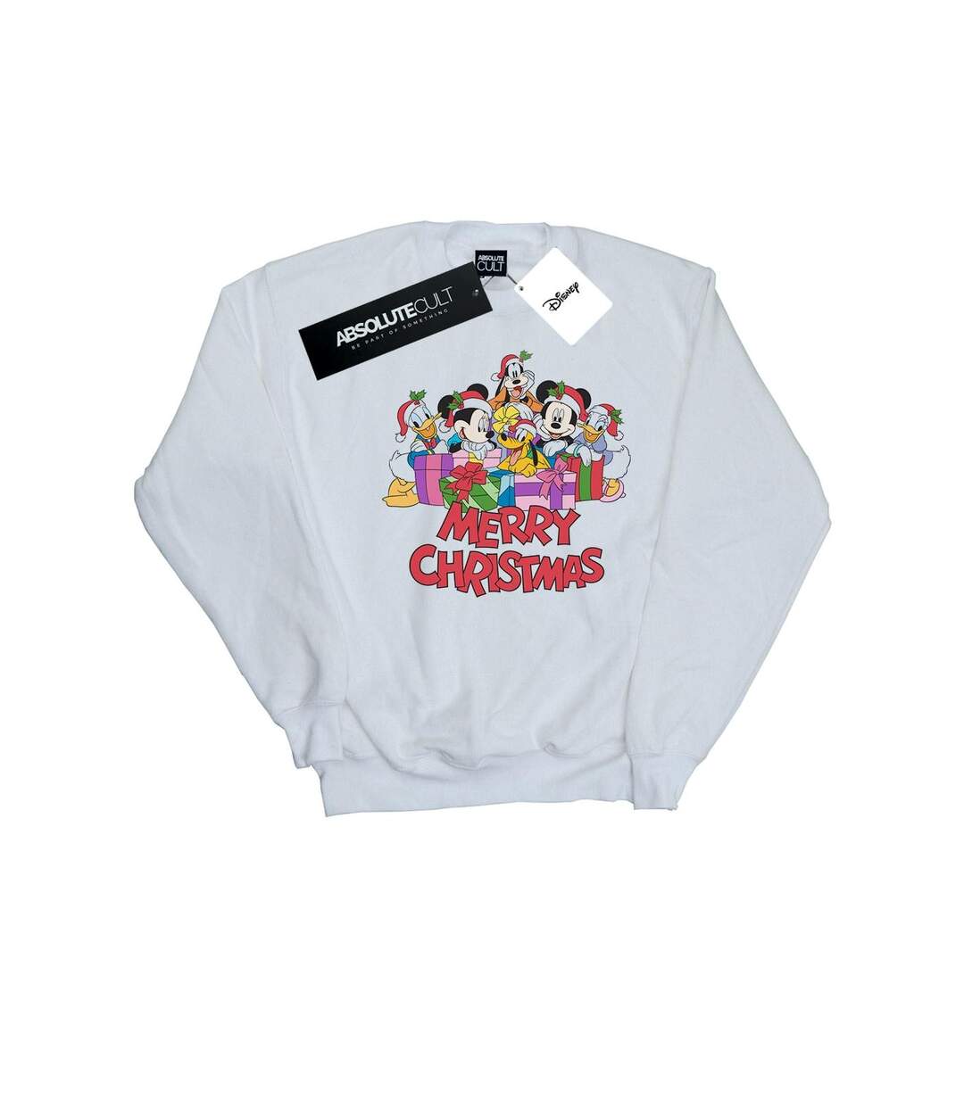 Disney Sweat-shirt de Noël Mickey Mouse And Friends - Femmes/Ladies (Blanc) - UTBI28042-1