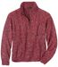 Men's Burgundy Marled Knit Jumper  