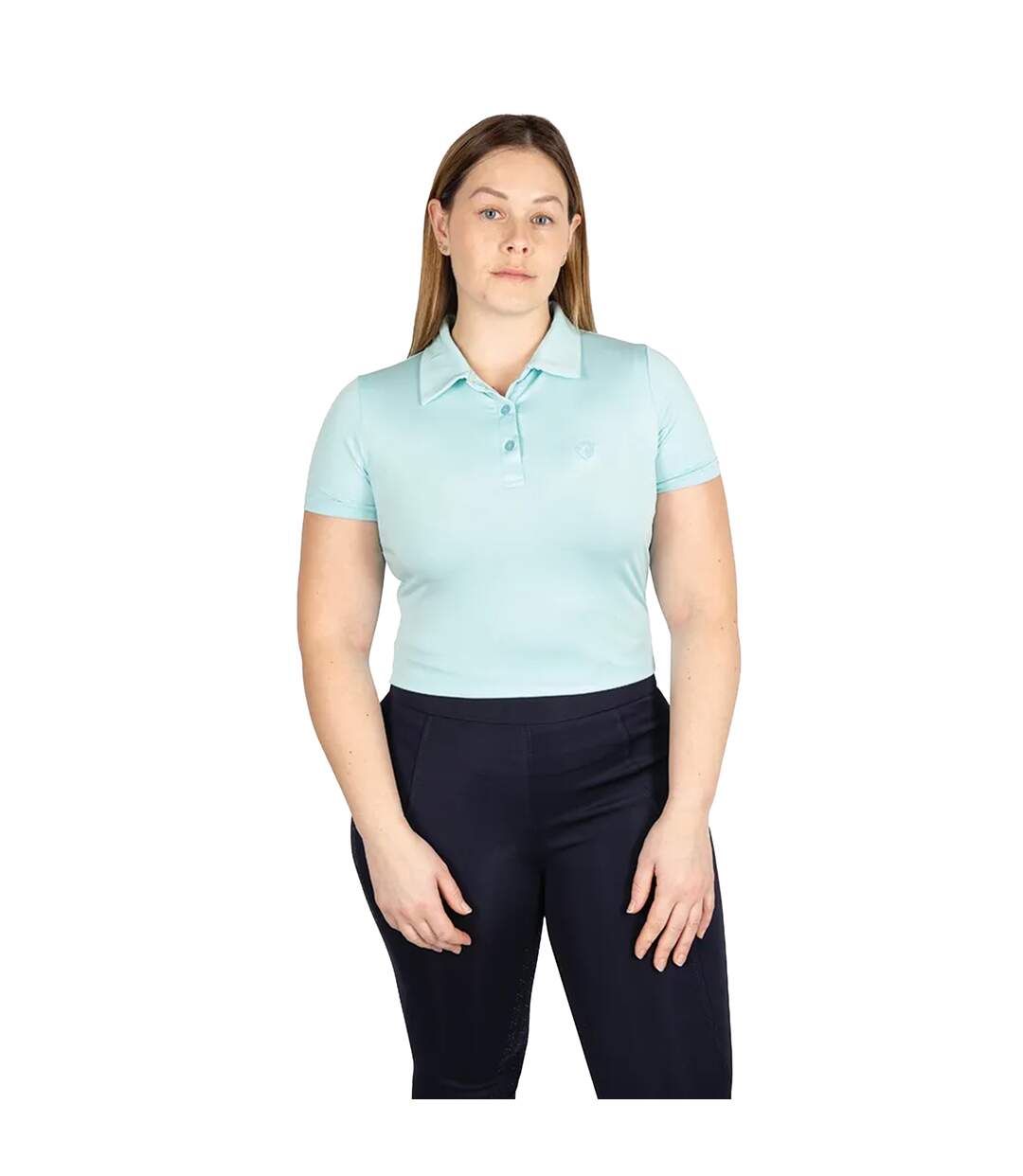 Womens/ladies elevate essential polo shirt ice blue Hy-1