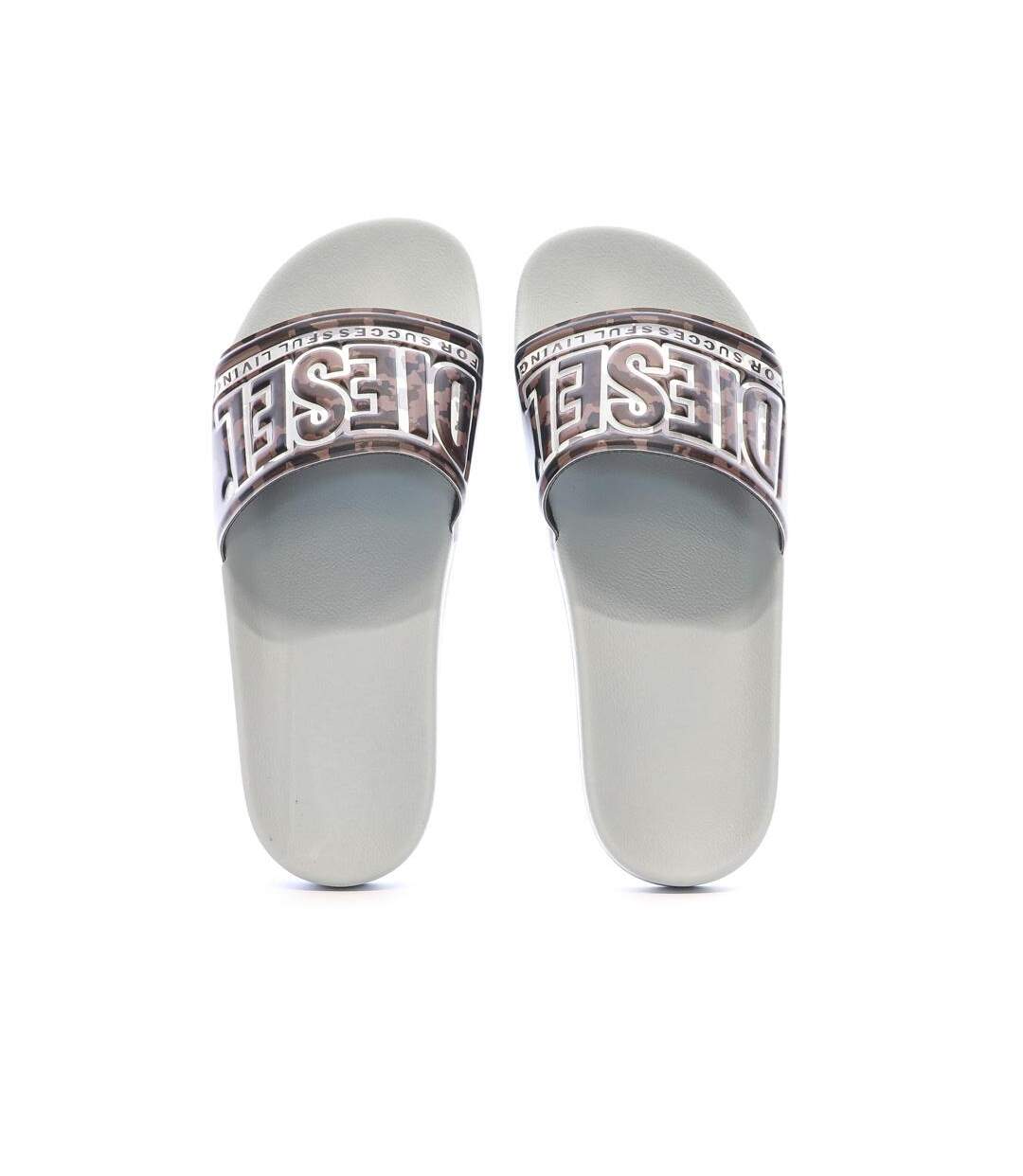 Claquettes blanc/noir homme diesel mayemi - 46-3