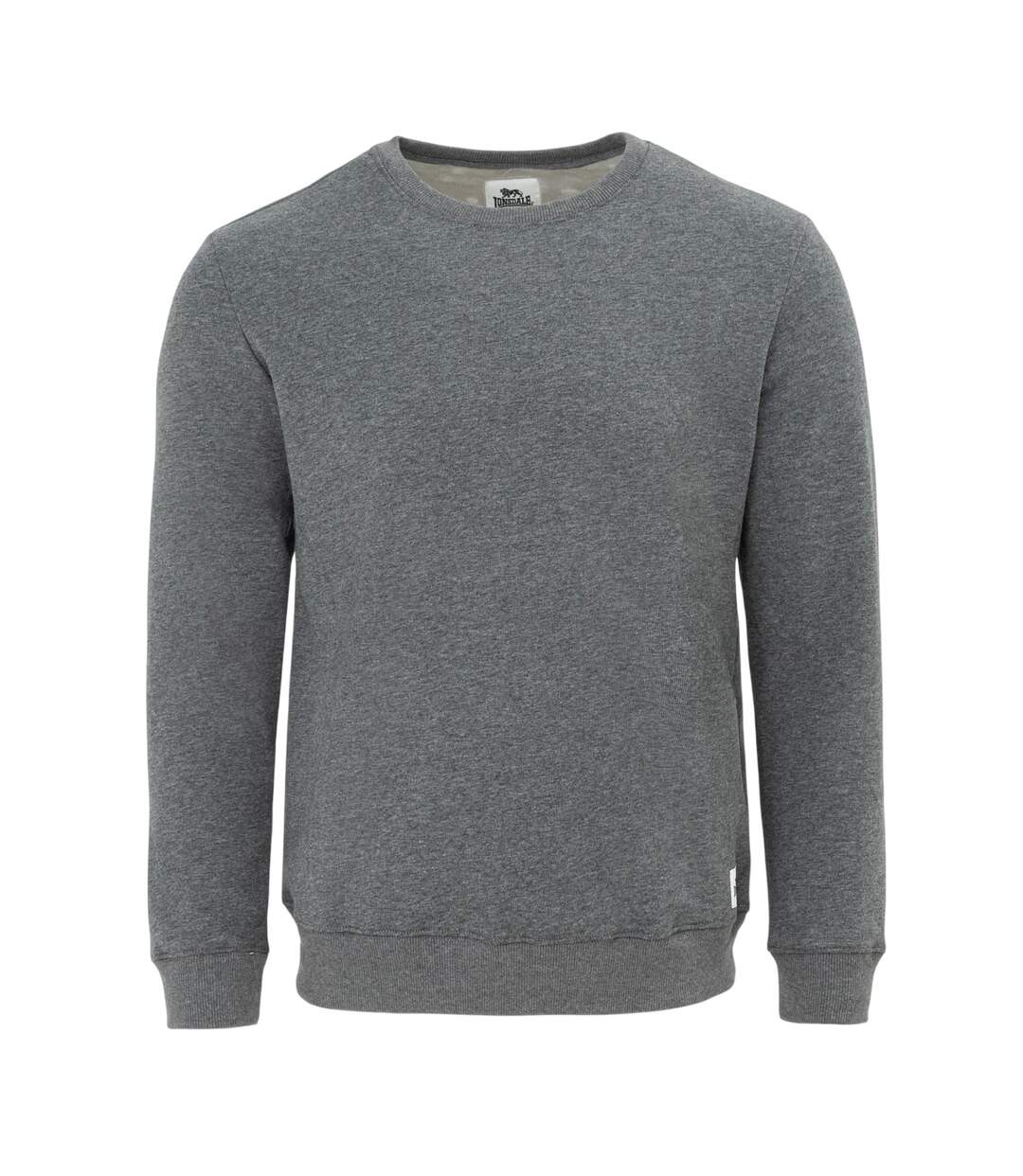 Sweat Manches Longues Homme Gris Foncé Chiné Lonsdale-1