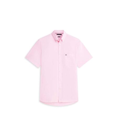 Chemise Manches Courtes Homme Rose Clair Tommy Hilfiger