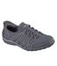 Womens/ladies Breathe Easy Roll With Me Trainers Charcoal Skechers-1