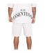 Mens Sweat Shorts Grey Blank Essentials-4