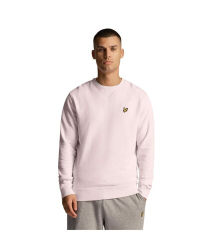 Mens crew neck long-sleeved sweatshirt light pink Lyle & Scott