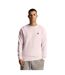 Mens crew neck long-sleeved sweatshirt light pink Lyle & Scott