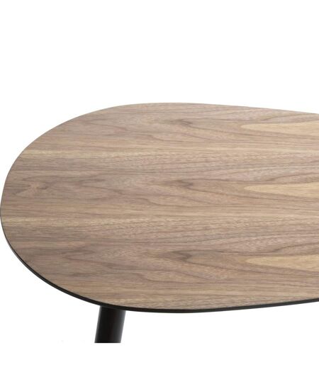 Duo de table basses en MDF effet bois de Noyer - Marron