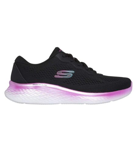 Womens/ladies skech-lite pro-stunning steps trainers black/purple Skechers