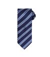 Premier Mens Waffle Stripe Formal Business Tie (Navy/Royal) (One Size) - UTRW5236