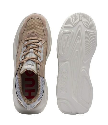 Mens Leon Mesh Trainers Medium Beige Hugo