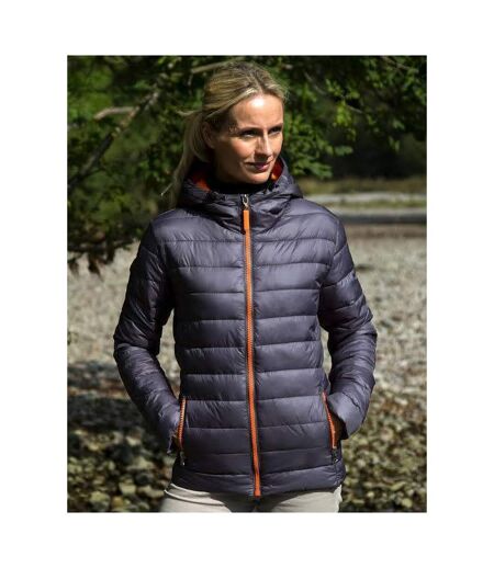 Urban Snowbird Veste Rembourrée À Capuche Femme Gris Orange Result