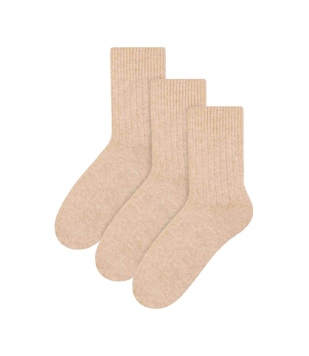 Steven - 3 Paires Femme Chaussettes Laine Mi-mollet Respirant Chaudes-1