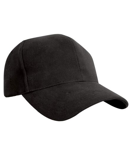 Result Pro Style Heavy Brushed Cotton Baseball Cap (Black)