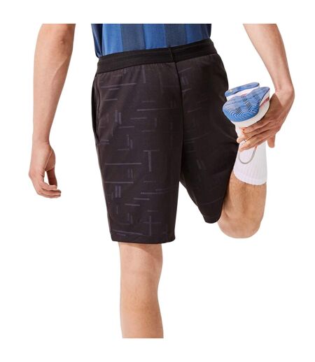 Mens Jacquard Tennis Shorts Black Lacoste