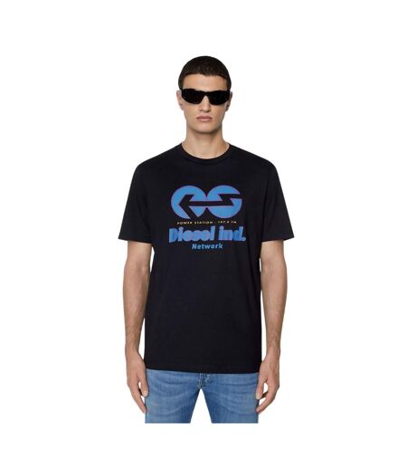 T-shirt Motif/style Logo Power Station Adulte Noir Bleu Diesel