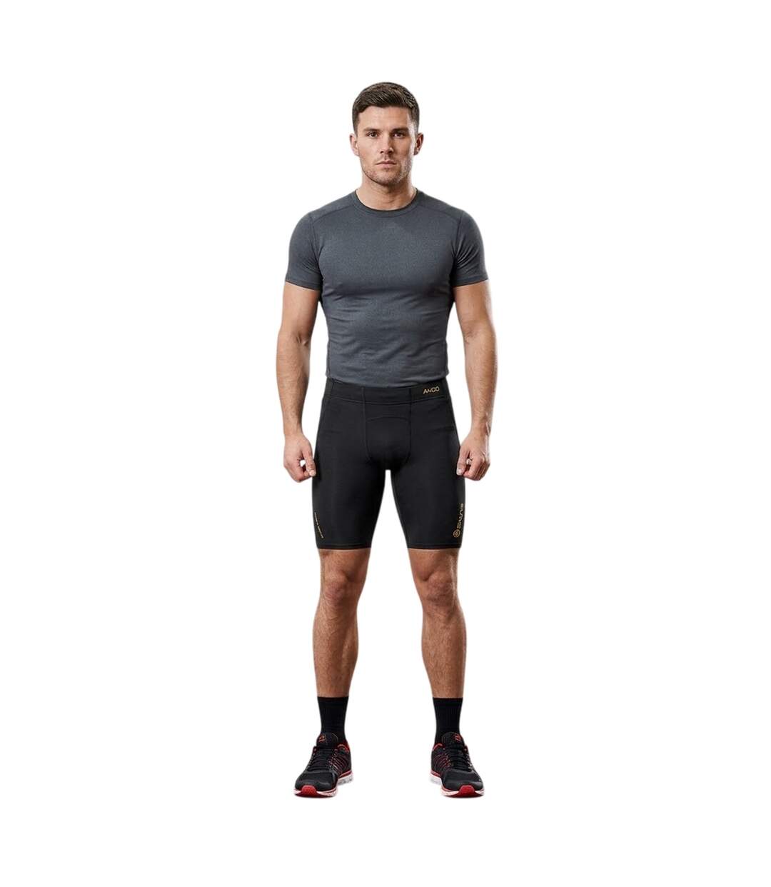 Short De Compression Entraînement A400 Homme Noir Skins-4