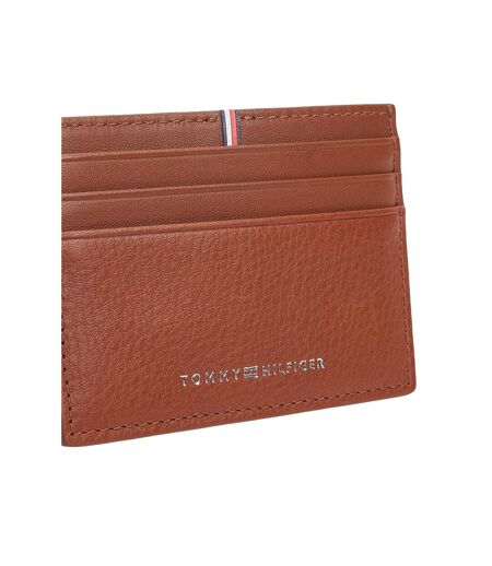 Leather Card Holder One Size Cognac Tommy Hilfiger