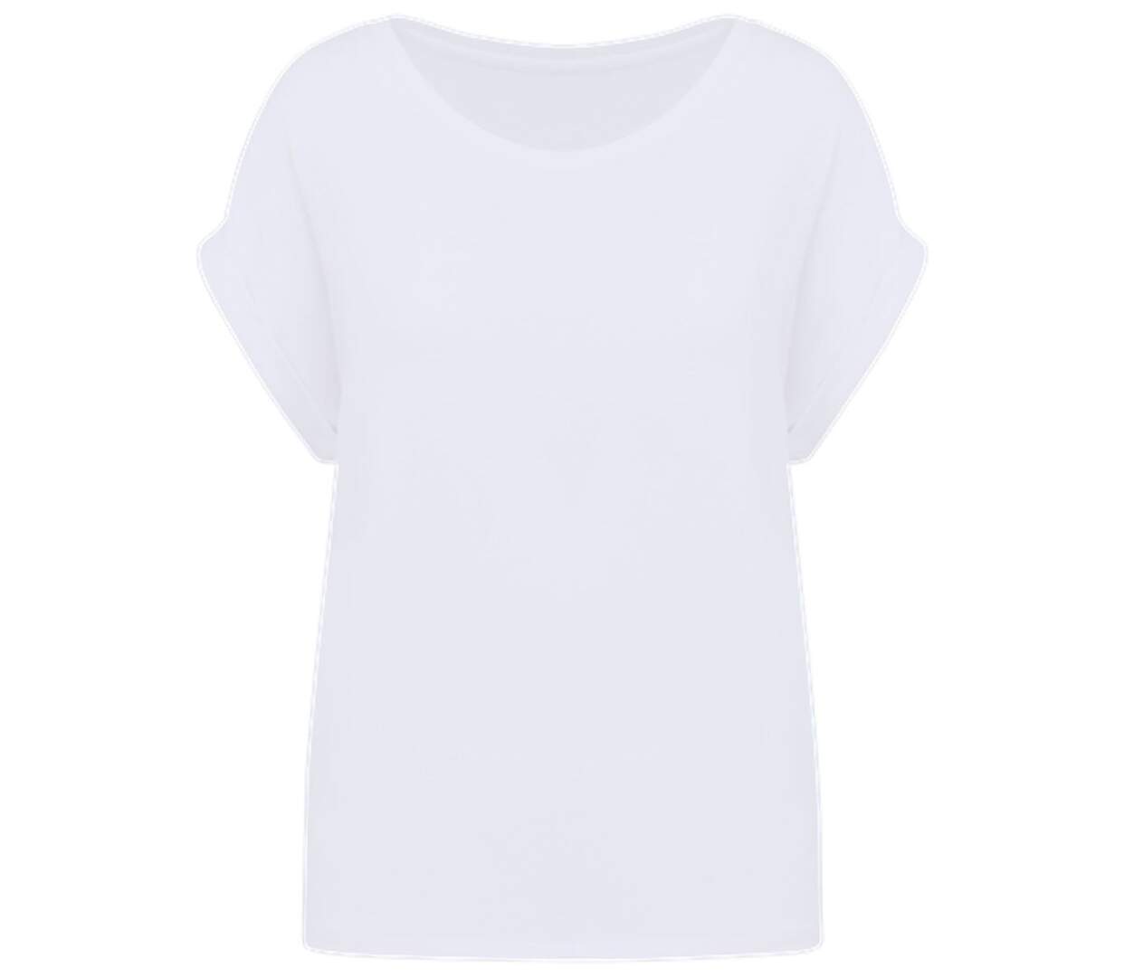 T-shirt écoresponsable manches à revers - Femme - PAT309 - blanc-1