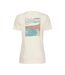 T-shirt Léger Manches Courtes Motif Voilier Cornwall Pour Femme Beige Mountain Warehouse-2