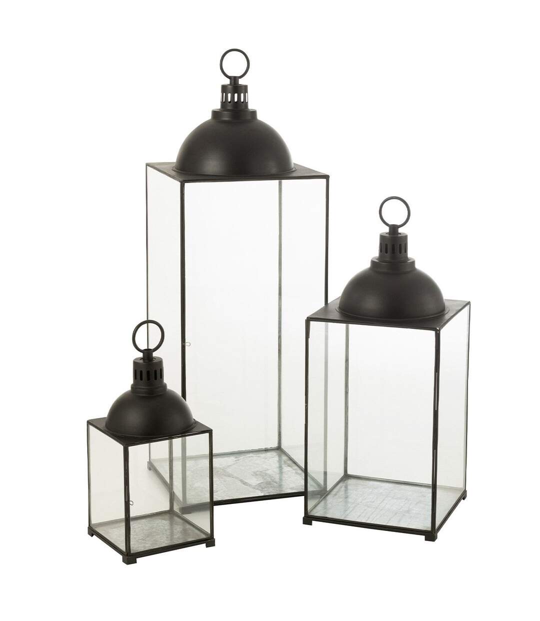 Lanterne Design en Verre Hagrid 57cm Noir-3