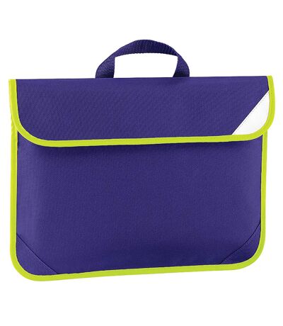 Quadra Enhanced-Viz Book Bag - 4 Liters (Pack of 2) (Purple) (One Size) - UTBC4332