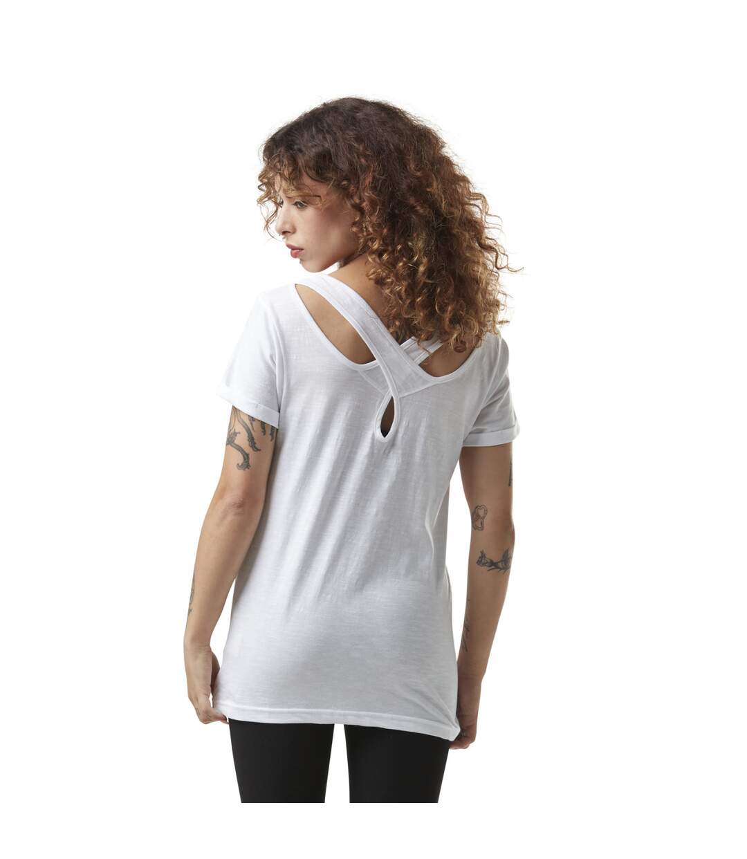 T-shirt femme jersey flamme croisé dans le dos avec print Savage Vondutch-4