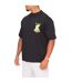 T-shirt Motif/style Imprimé Graphique Sao Paulo Adulte Noir Rose London-4