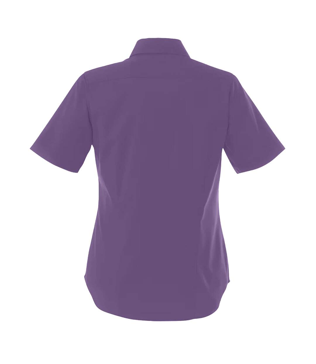 Womens/ladies Poplin Short-sleeved Blouse Purple Premier-2