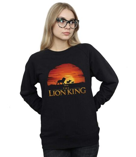 Disney Sweatshirt logo Sunset Le Roi Lion Movie Femme/Ladies (Noir) - UTBI22168
