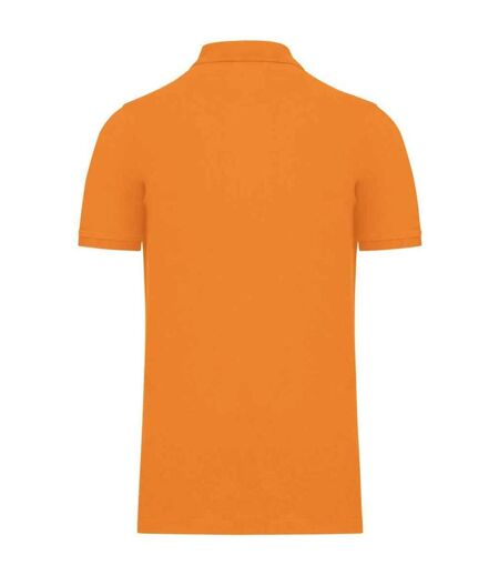 Mens pique organic polo shirt orange Kariban