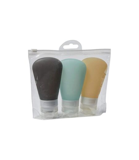 Lot de 3 Tubes Avec Trousse Voyage 17cm Multicolore
