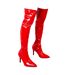 Womens/ladies lexi stiletto heel knee-high boots red Where´s That From