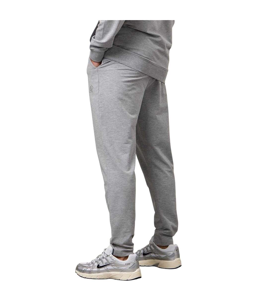 Mens Victory Joggers Grey Marl Gym King-3