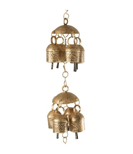 Suspension Déco en Métal Cloches 152cm Doré