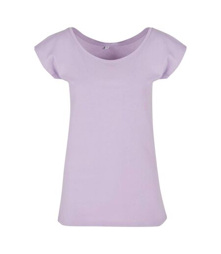 T-shirt À Col Large Pour Femme/femme Lilas Build Your Brand